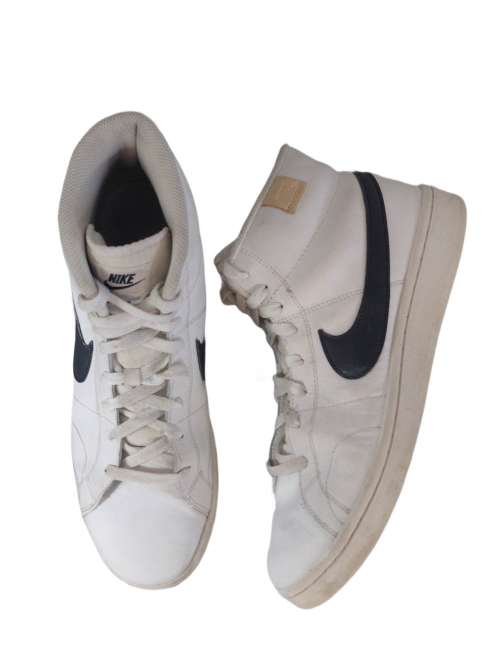 Nike Men’s Court Royale 2 Low White And Black High-Top Sneakers Size 11.5
